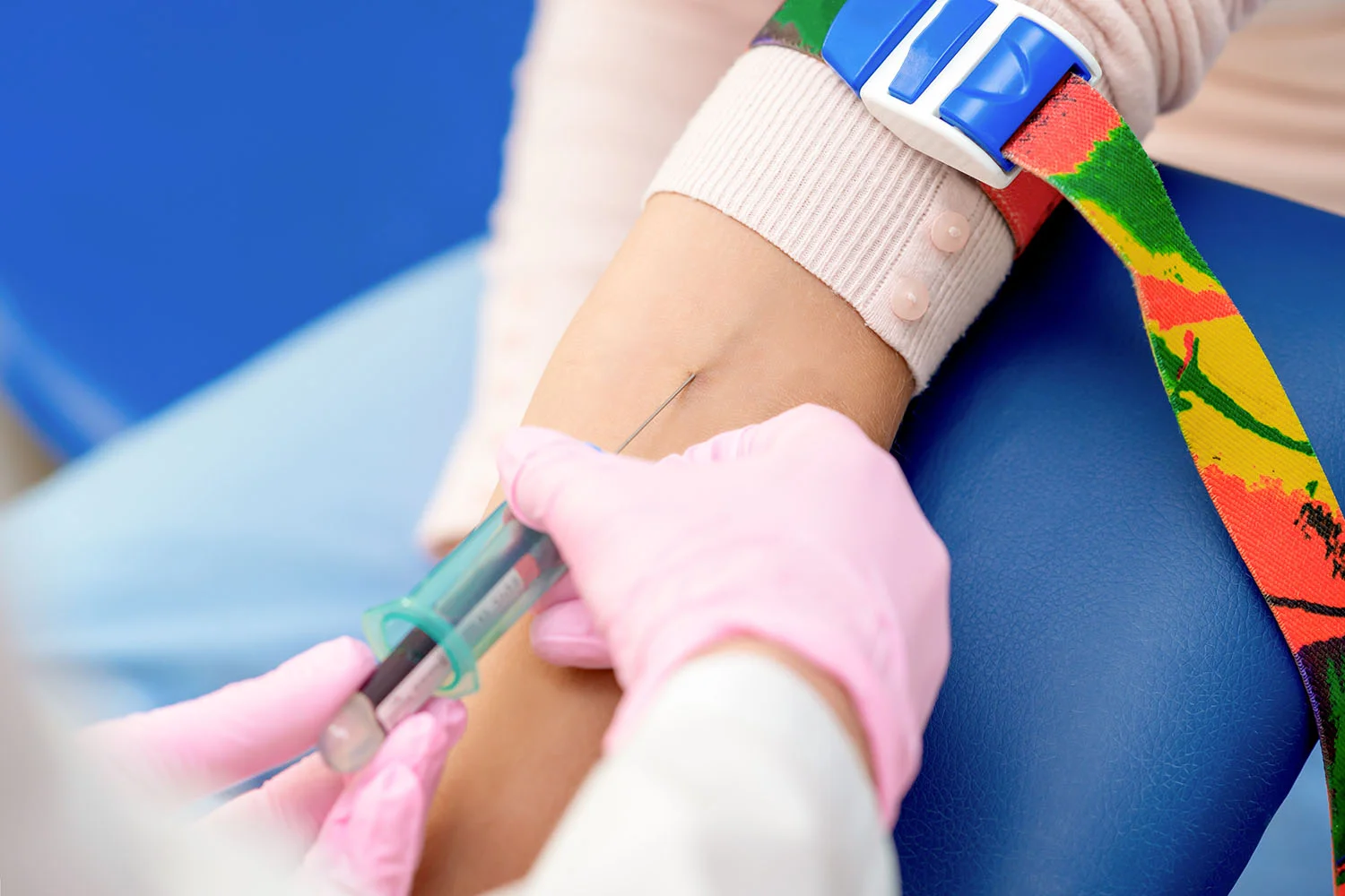 nurse hands are introducing