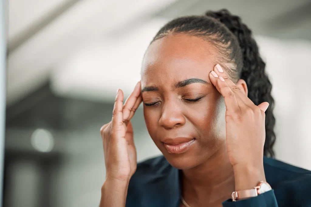 stress head pain or black woman